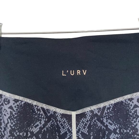 Lurv Black Snakeskin Print Leggings Sz M - Picture 4 of 5